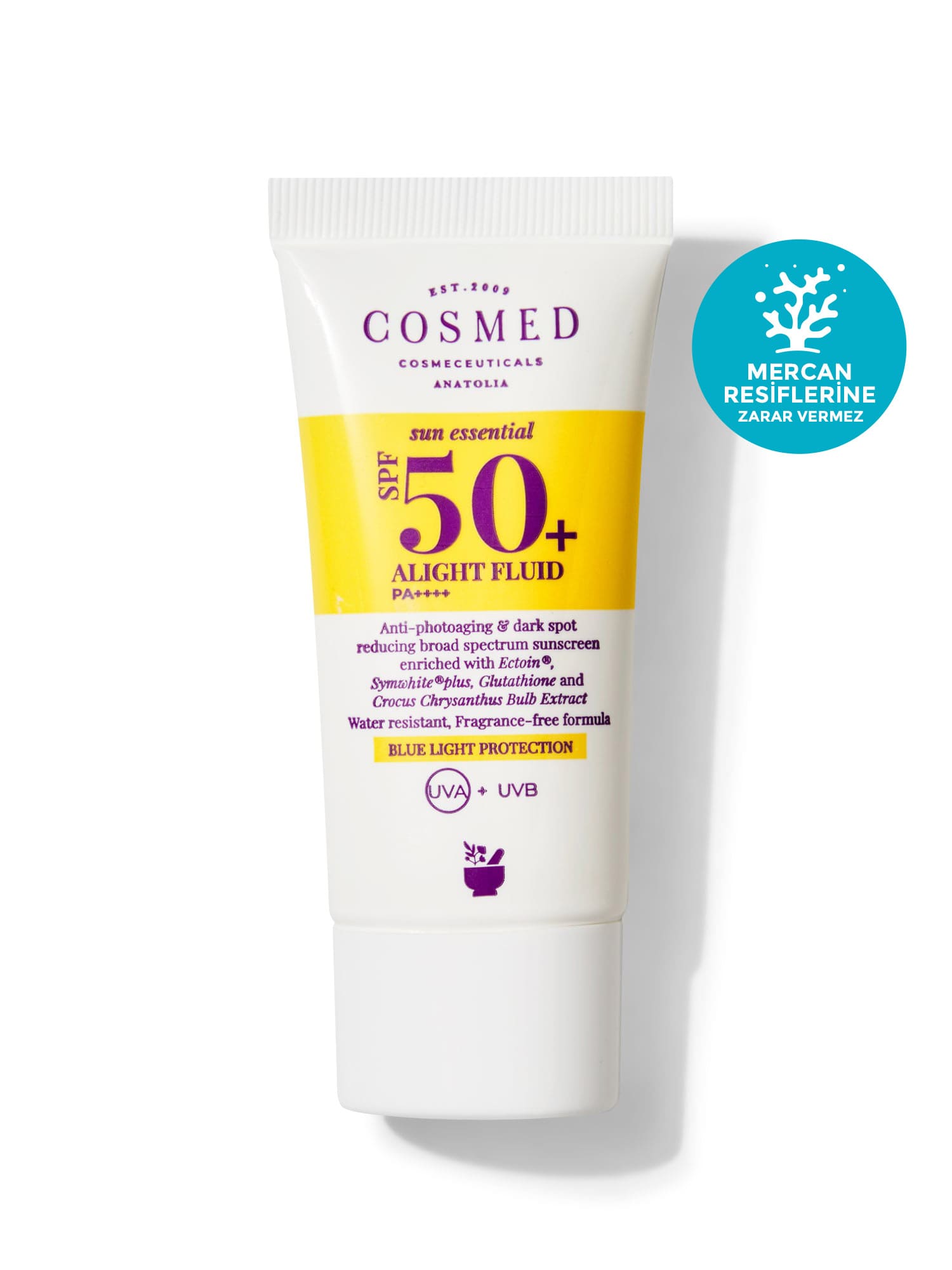 كوزميد - واقي شمس سائل ومفتح للبشرة بحماية عالية spf 50++